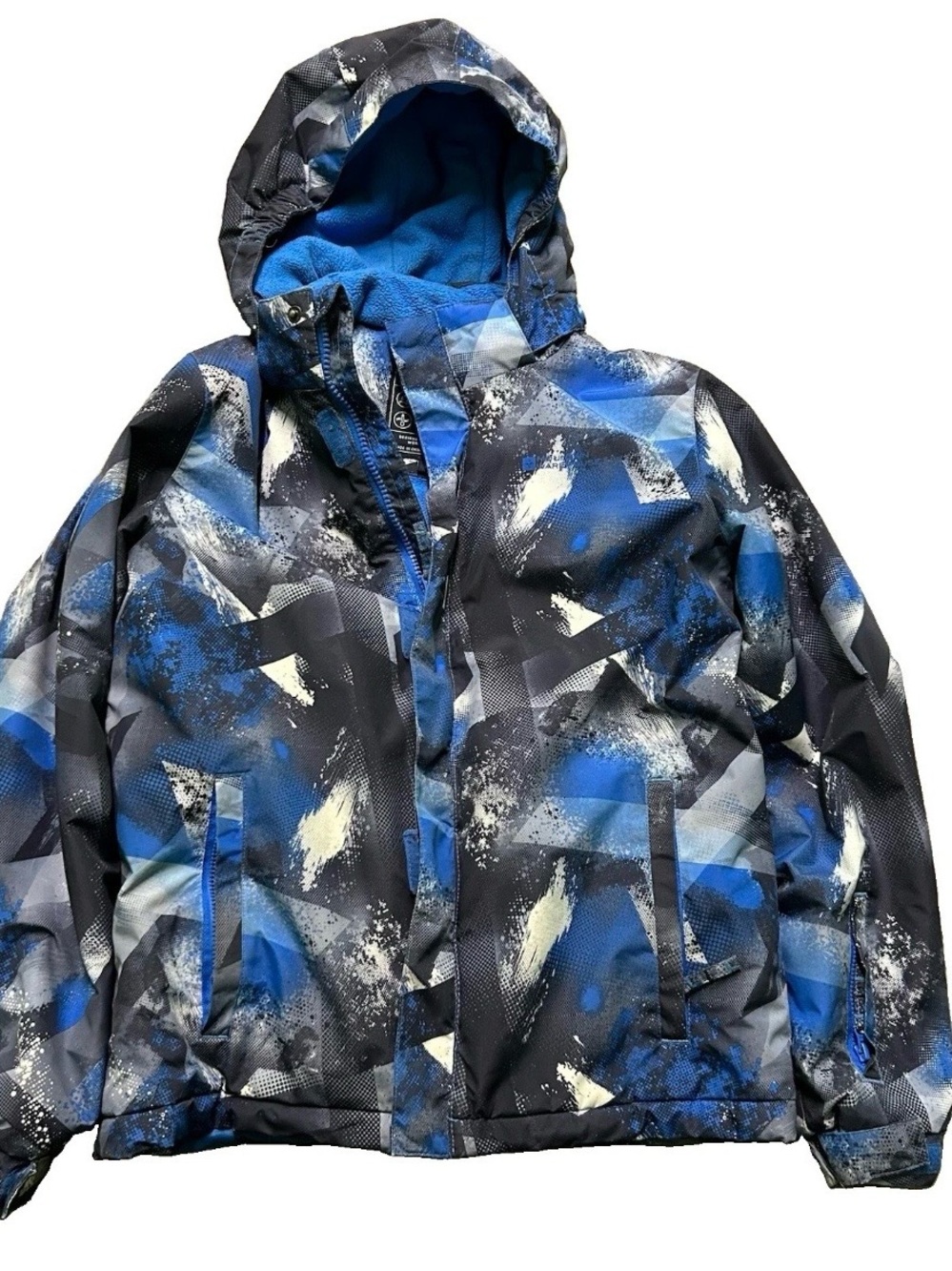Boys Mountain Warehouse Blue Grey Winter Puffer Jacket Size 11-12Y